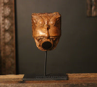 Vintage Wooden Yali Face Sculpture