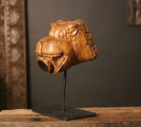 Vintage Wooden Yali Face Sculpture