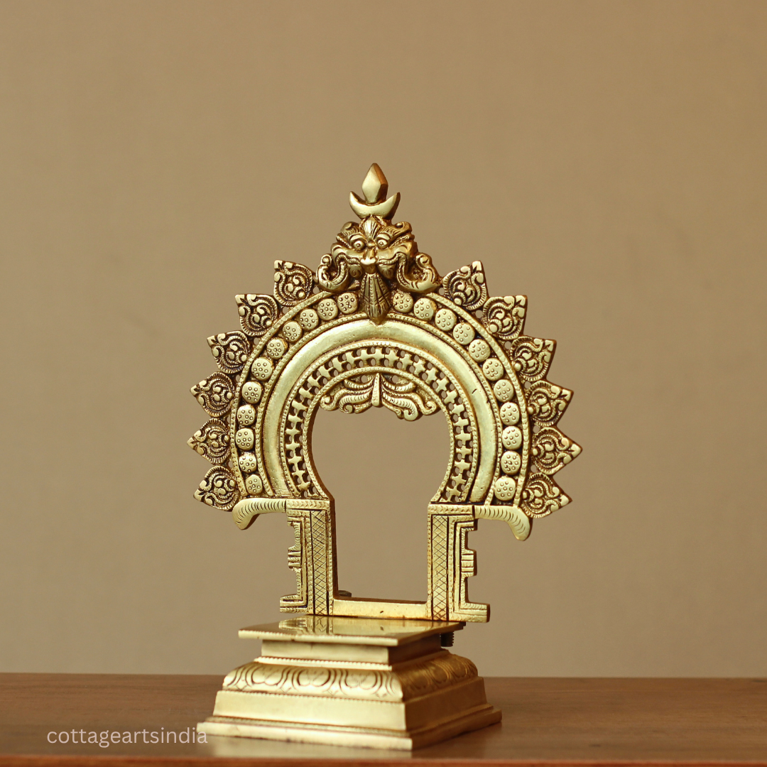 Brass Prabhavali Tiruvasi 11" | South Indian Temple Aureole