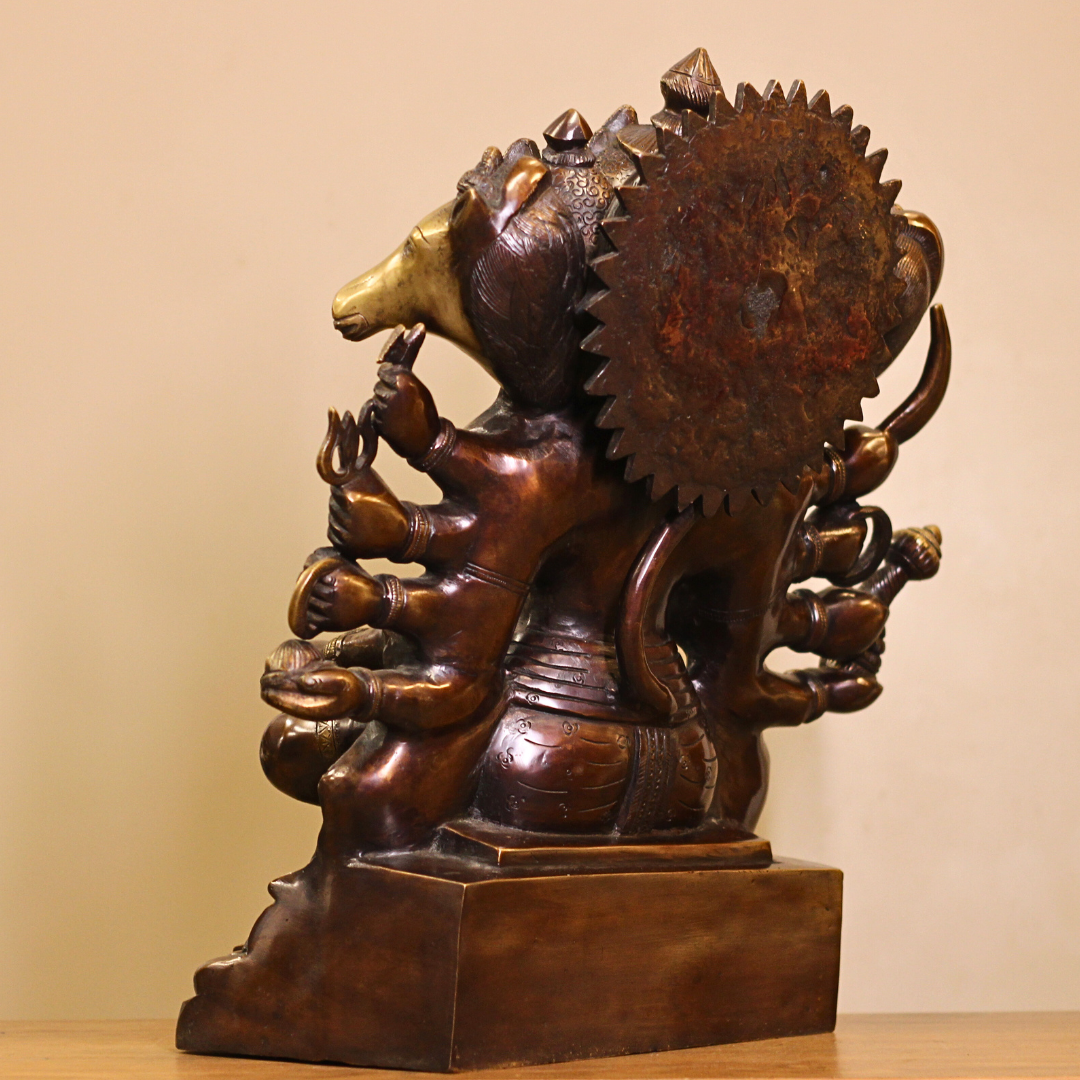 Brass Panchmukhi Hanuman 16"inches