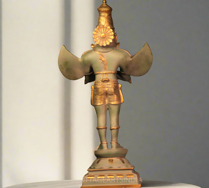 Brass Garuda Standing  Rustic 25"