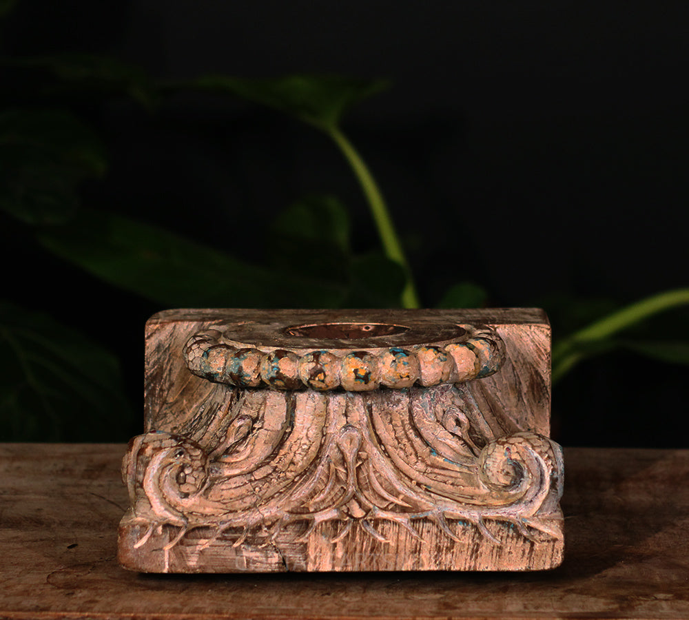 Vintage Wooden Carved Base