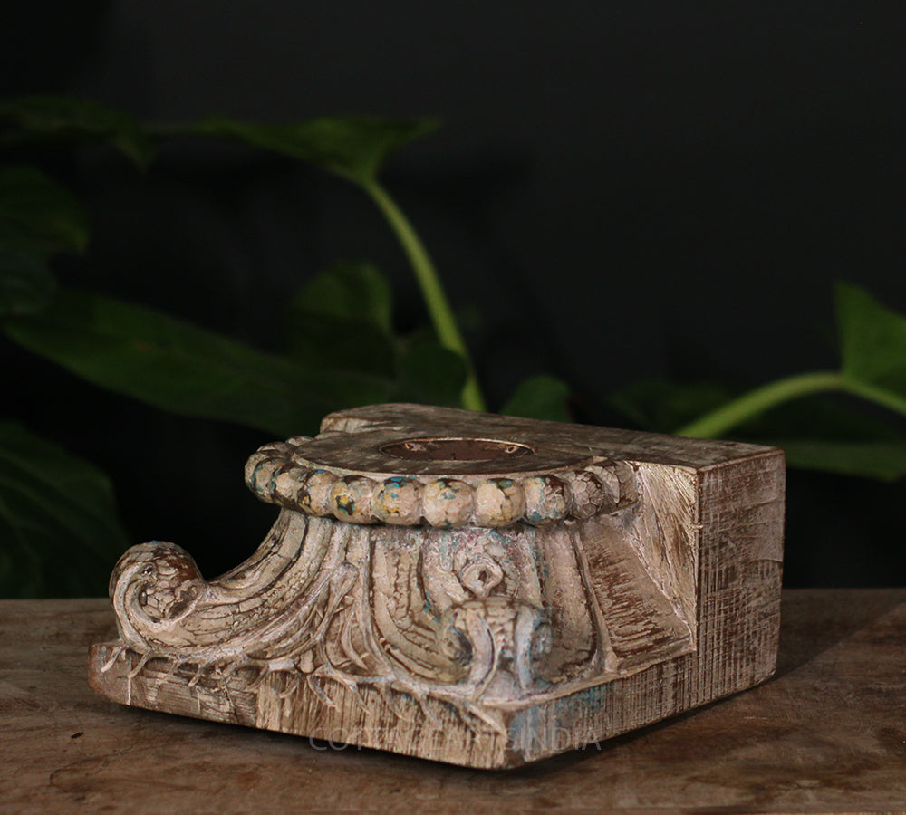 Vintage Wooden Carved Base