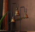 Vintage Brass Bells Set of 3 on Stand