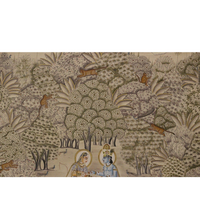 Radha Krishna in Vrindavan Forest – Traditional Pichwai Style Indian Miniature Painting