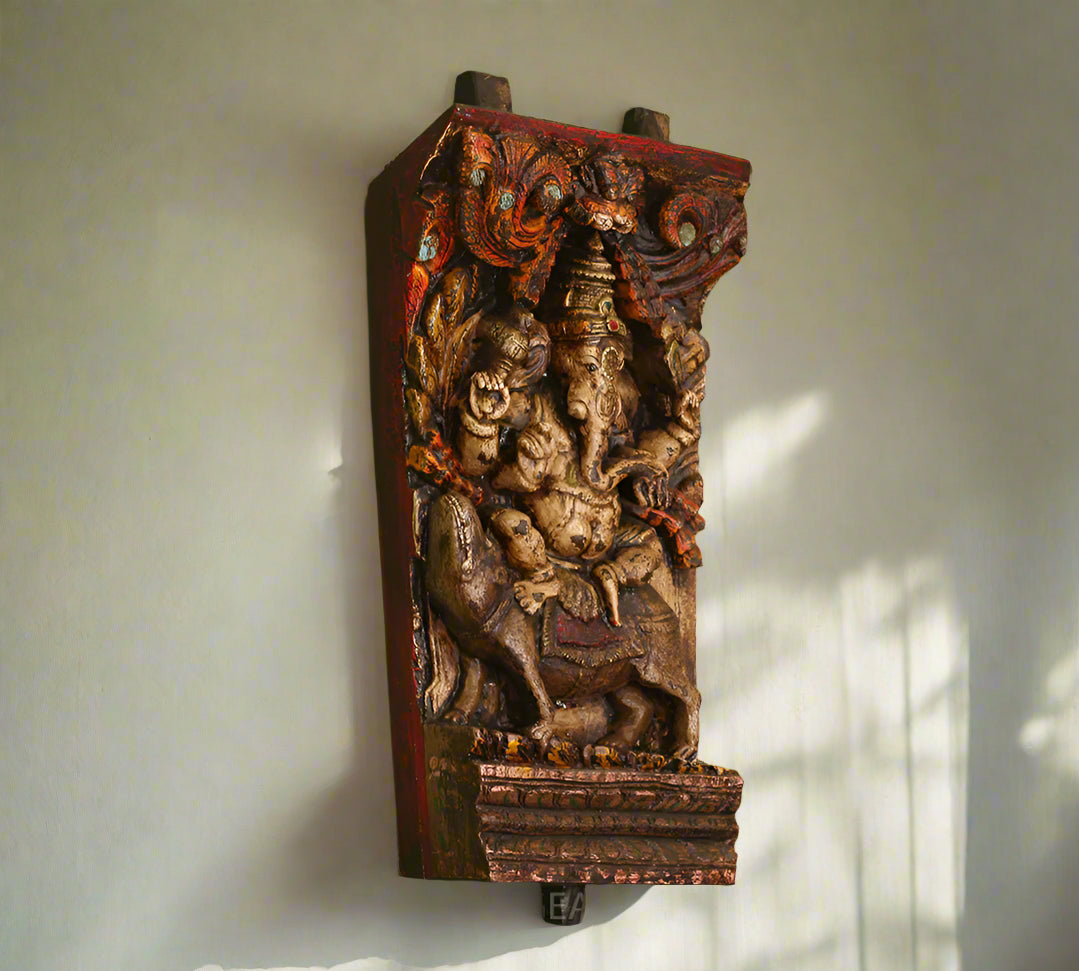 Vintage Wood Ganesh Ji