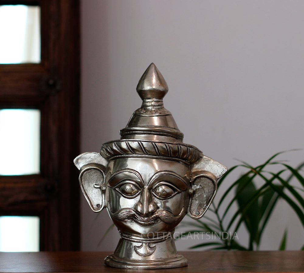 Set of Five Brass Mukhlingams in Silver Finish