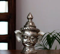 Set of Five Brass Mukhlingams in Silver Finish