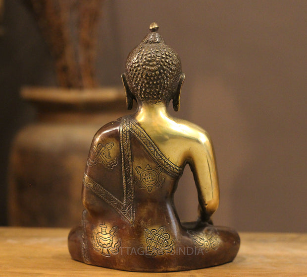 Brass Buddha 9"