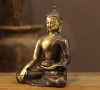 Brass Buddha 9"
