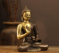 Brass Buddha Vitarka Mudra 9"