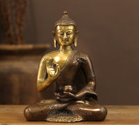 Brass Buddha Vitarka Mudra 9"