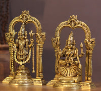 Brass Padmavati and Balaji Venkateshwar Pair