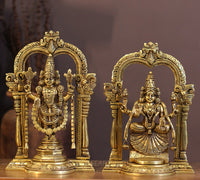 Brass Padmavati and Balaji Venkateshwar Pair
