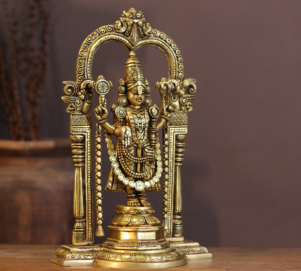 Brass Tirupati Balaji Venkateshwara 14"