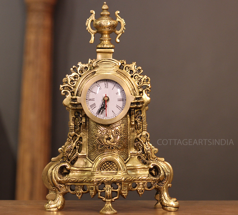 Brass Vintage Roman Design Mantlepiece Clock
