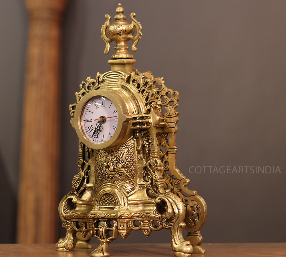 Brass Vintage Roman Design Mantlepiece Clock