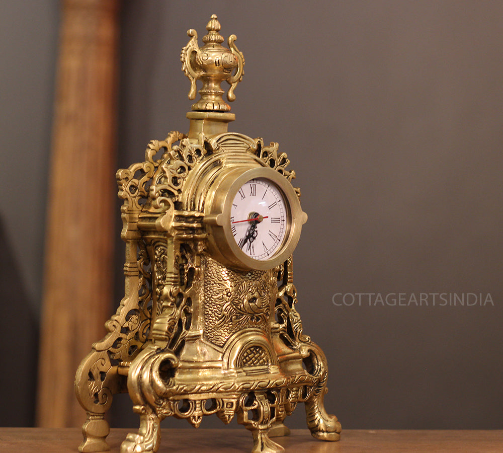 Brass Vintage Roman Design Mantlepiece Clock