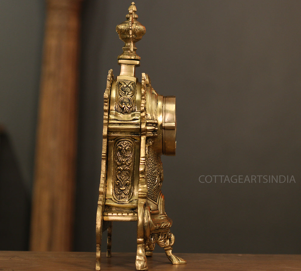 Brass Vintage Roman Design Mantlepiece Clock