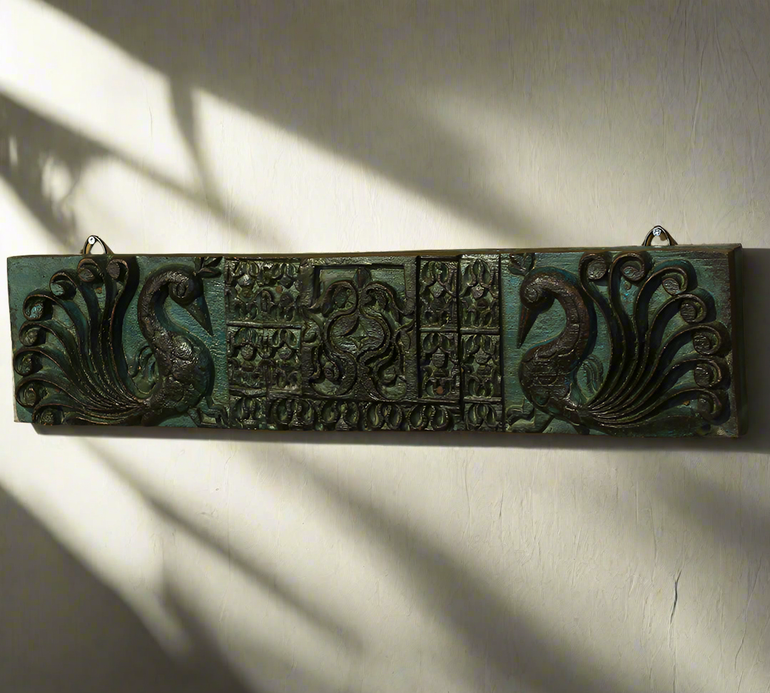 Wall Panel Peacock Antique Green