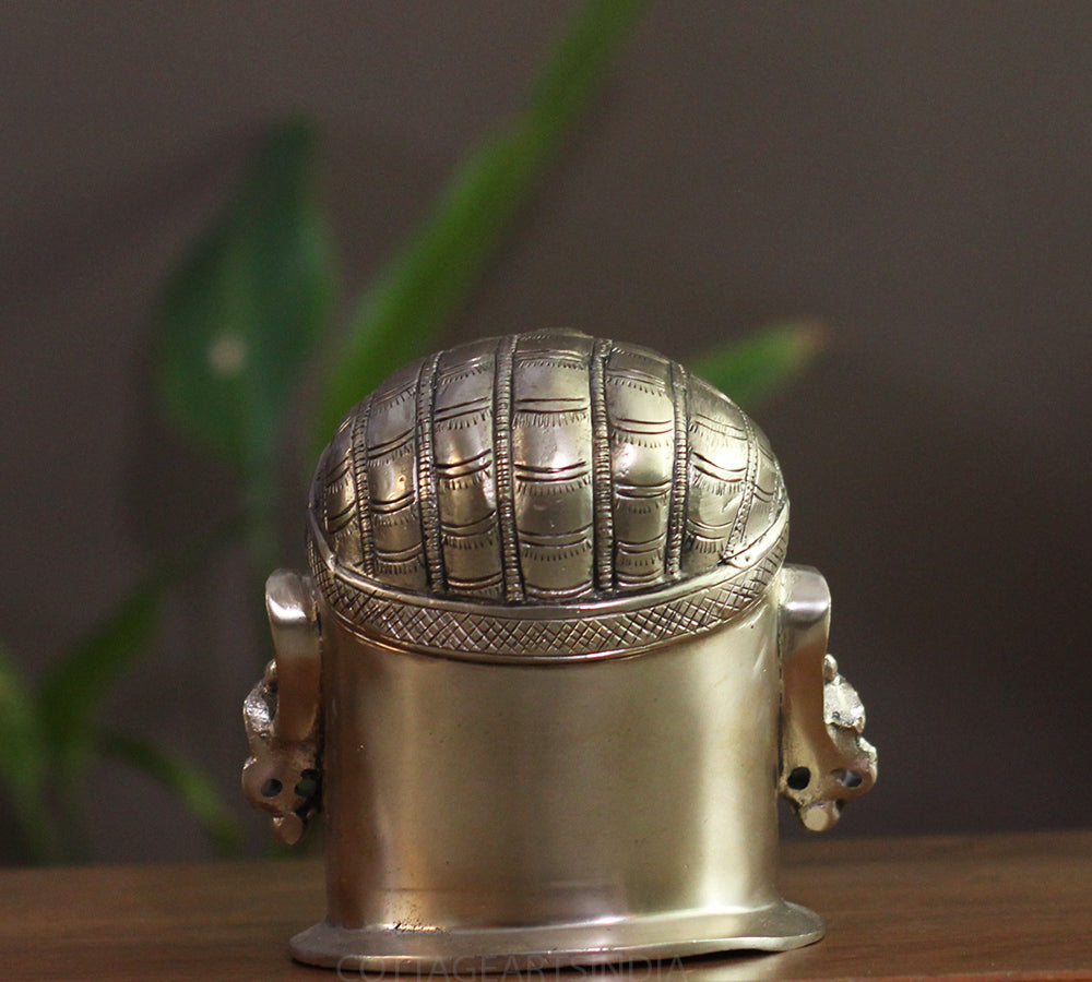 Set of Five Brass Mukhlingams in Silver Finish