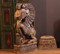 Wooden Yali Table Decor -Single