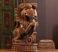 Wooden Yali Table Decor -Single
