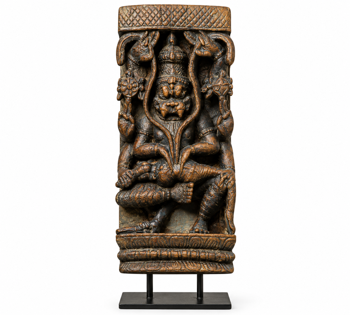 Vintage Wood/ Stone Narsimha