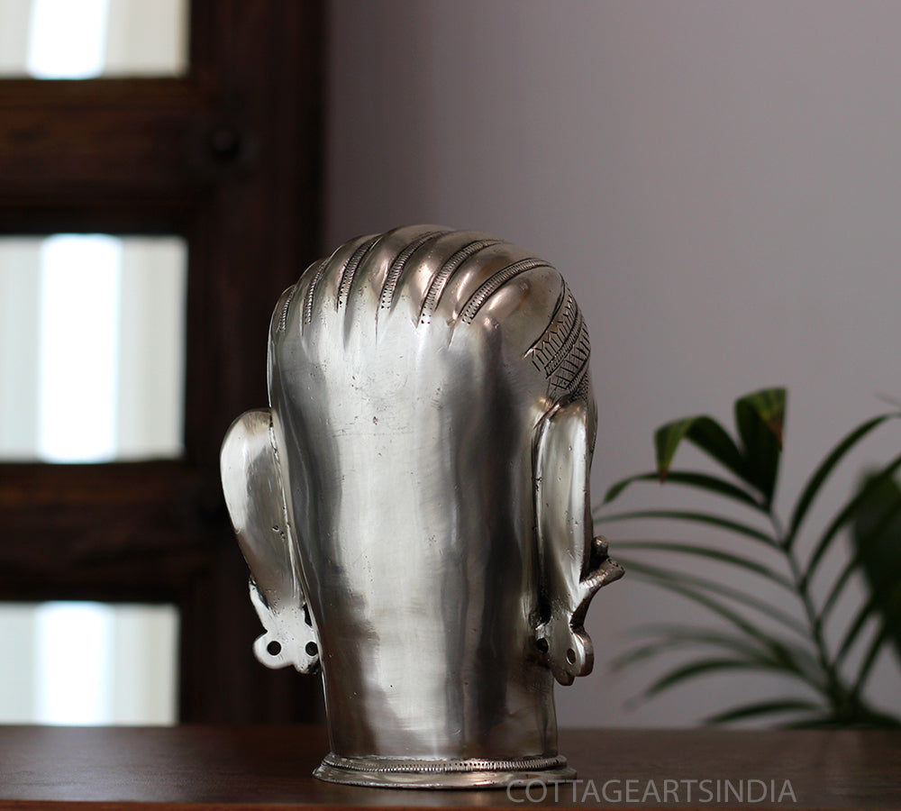 Set of Five Brass Mukhlingams in Silver Finish