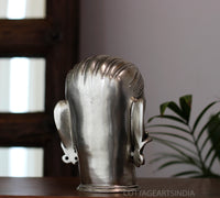 Set of Five Brass Mukhlingams in Silver Finish
