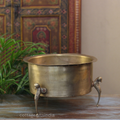 Brass Vintage Carved Planter