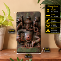 Vintage Wood /Stone Ganesh