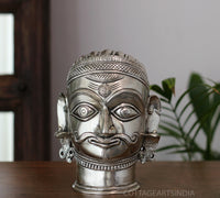 Set of Five Brass Mukhlingams in Silver Finish