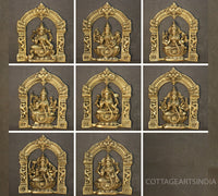 Brass Ashtlaxmi In Prabhawali