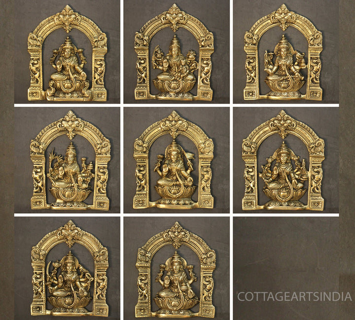 Brass Ashtlaxmi In Prabhawali