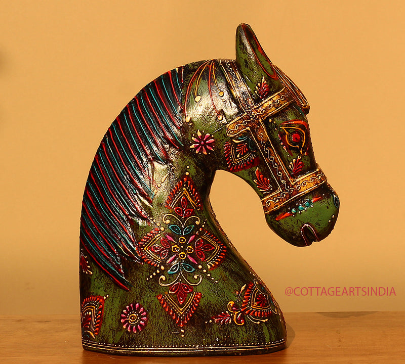 Wooden Horse Head 10 inches