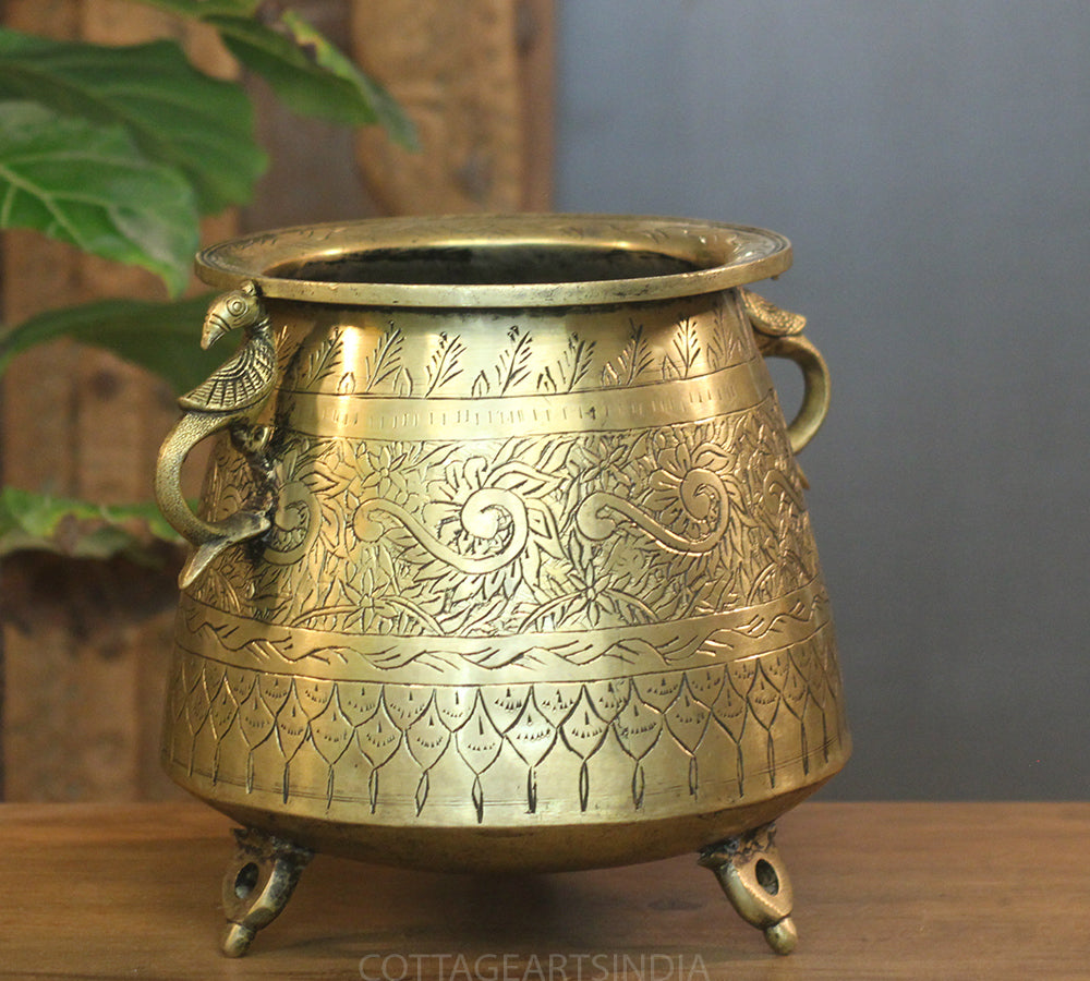 Brass Vintage Planter