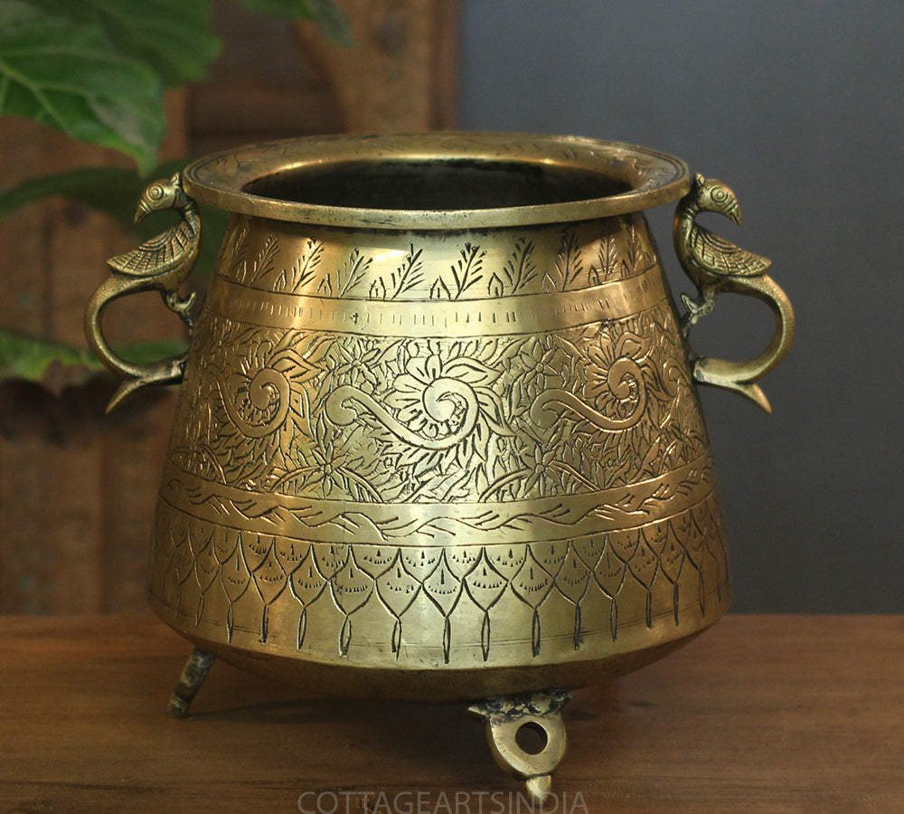 Brass Vintage Planter