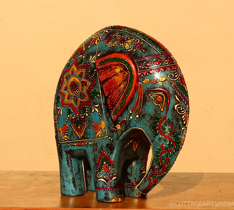 Wooden Elephant Oblique 10"