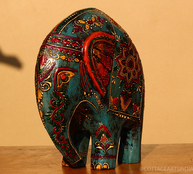 Wooden Elephant Oblique 10"