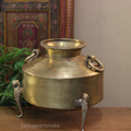 Brass Vintage Carved Planter