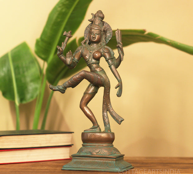 Bronze Finished Brass Ardhanareshwar 12"