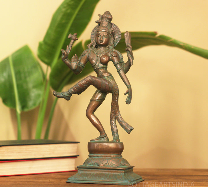 Bronze Finished Brass Ardhanareshwar 12"