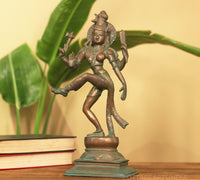 Bronze Finished Brass Ardhanareshwar 12"