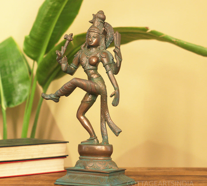 Bronze Finished Brass Ardhanareshwar 12"