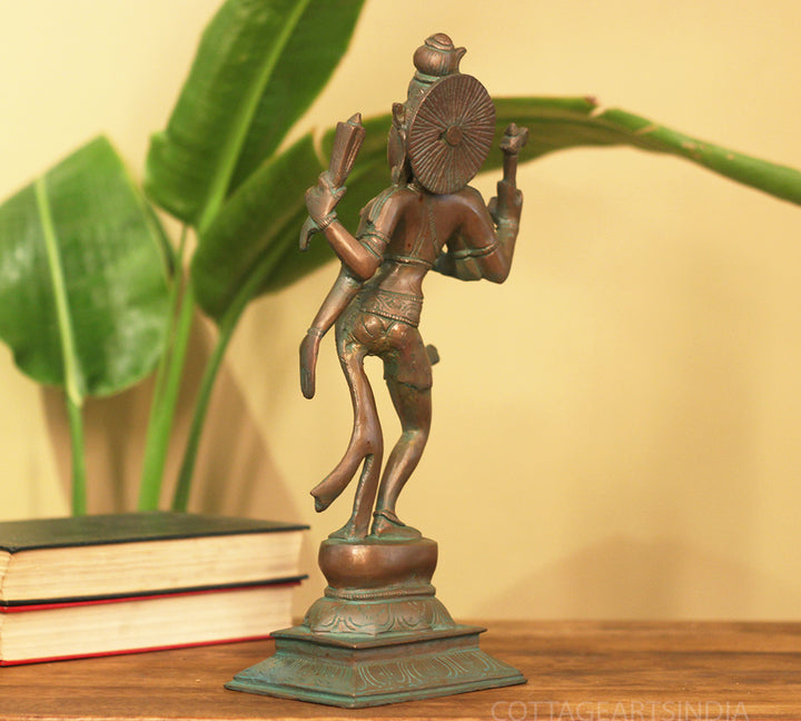 Bronze Finished Brass Ardhanareshwar 12"