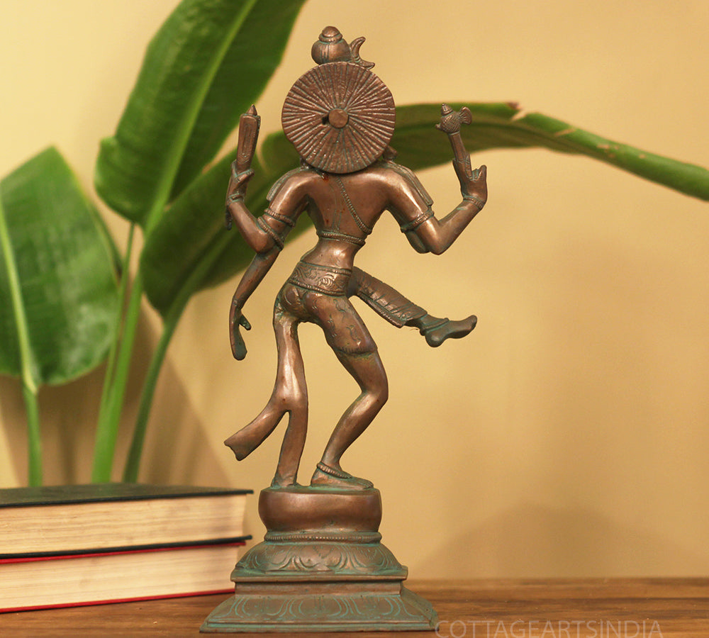 Bronze Finished Brass Ardhanareshwar 12"