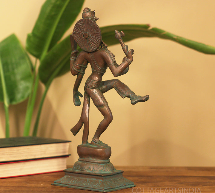 Bronze Finished Brass Ardhanareshwar 12"