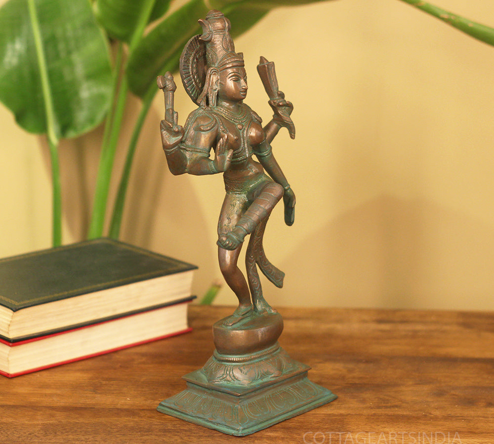 Bronze Finished Brass Ardhanareshwar 12"