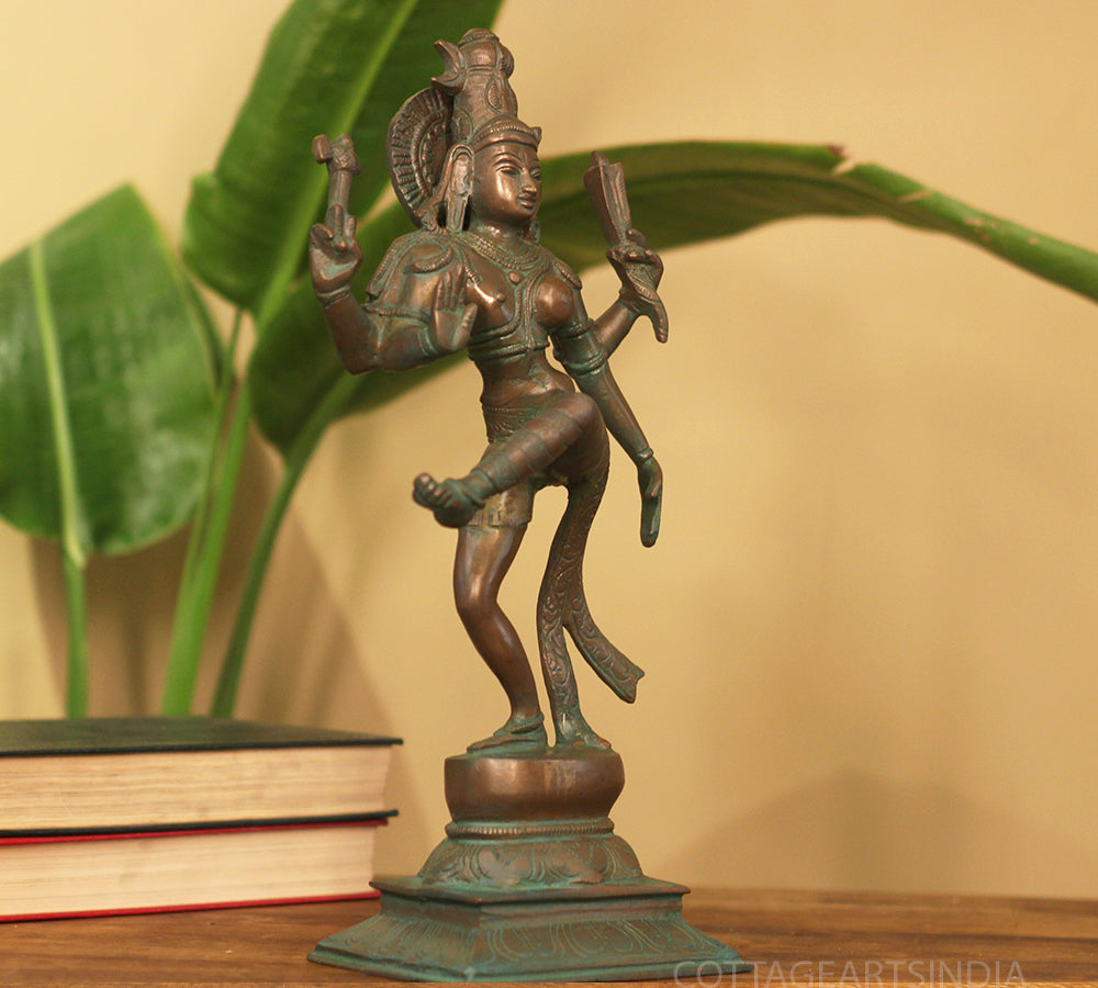 Bronze Finished Brass Ardhanareshwar 12"